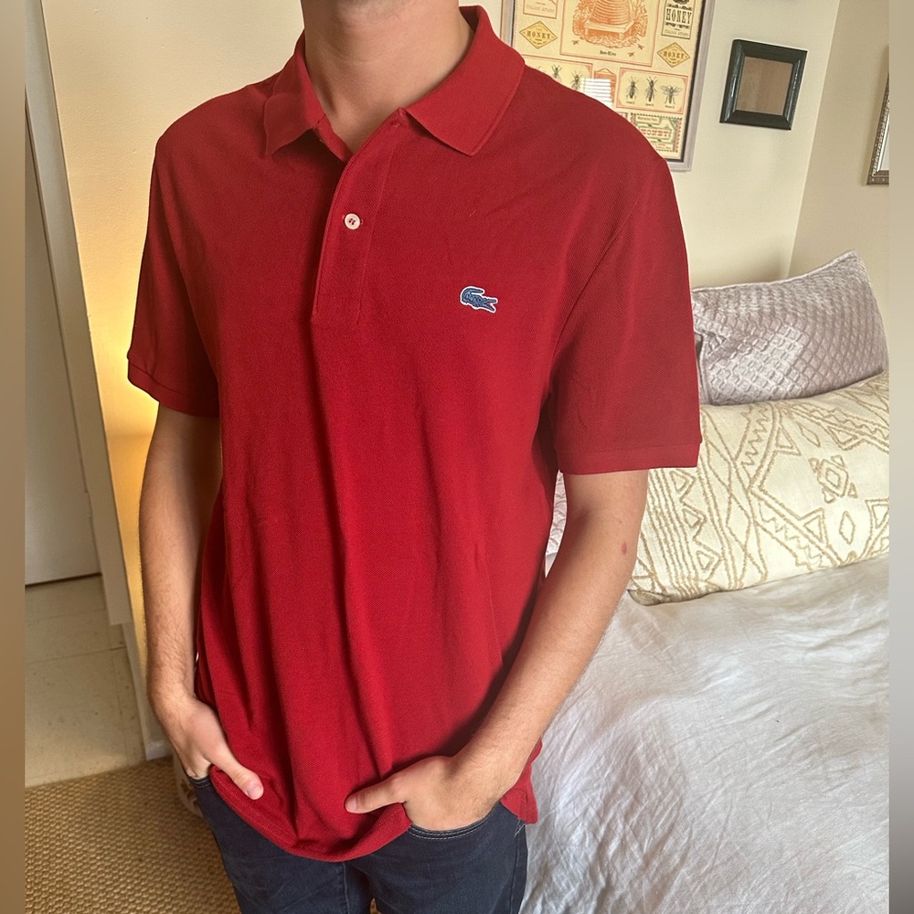 NWT Men’s Medium Lacoste Red Polo